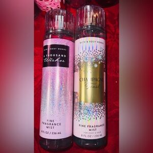 Bath & Body Works Fragrance Mist Set. Champagne toast and A thousand wishes